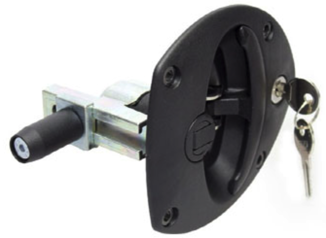 Titan rear door locking handle