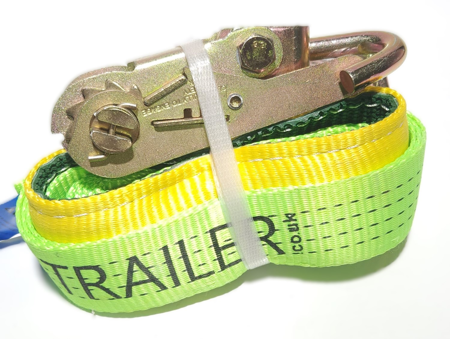 Over Tyre Ratchet Straps with rubber coated tyre grip sleeve