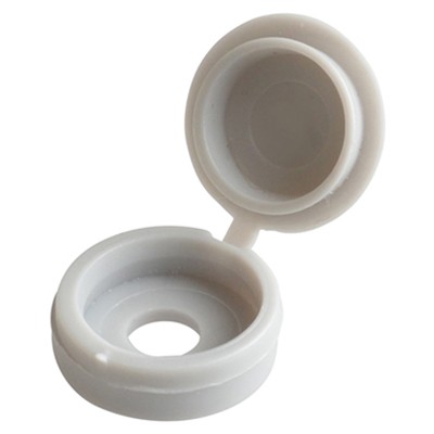 50 x Large white bolt & screw cover caps