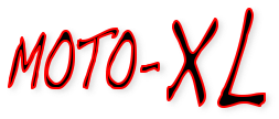 Moto-XL black text with red outline