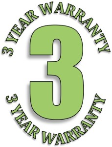 3 year guarantee logo