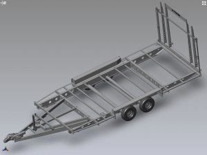 3D CAD mock-up of a vehicle trailer chassis