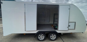 Eco shuttle - enclosed trailer for race cars