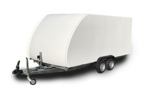 Small white enclosed trailer