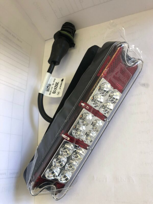 LED vehicle rear light on a white surface