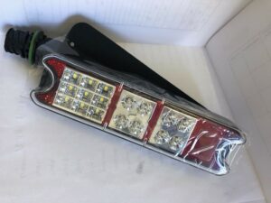 LED vehicle rear light on a white surface