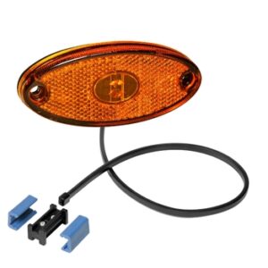 amber side marker lights with fittings at the end